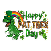 St. Patrick's Happy Pat T-Rex Day with rainbow | Teevron