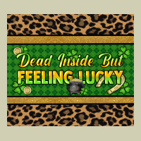 Dead Inside But Feeling Lucky 20oz Skinny Tumbler Heavy Core Tee | Teevron