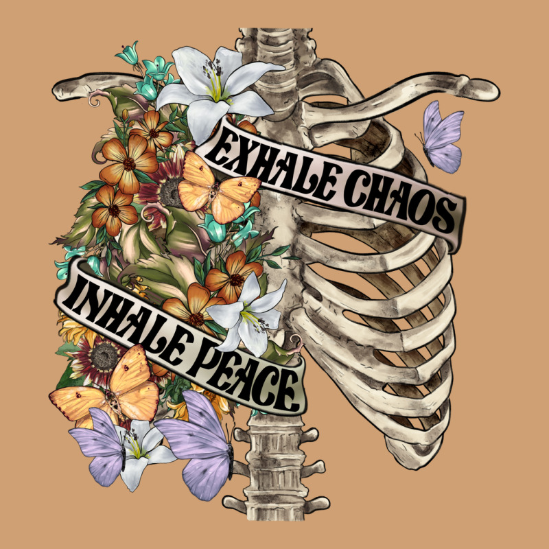 Inhale Peace Exhale Chaos Chest Vintage Tee by FaDigitalArtStudio | Teevron