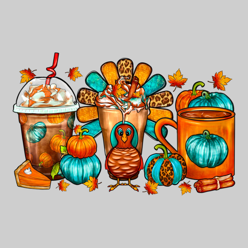 Thanksgiving Coffee Cups Premium Tee by FaDigitalArtStudio | Teevron