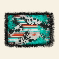 Western Serape Cowhide Turquoise Glitter Vintage Tee | Teevron
