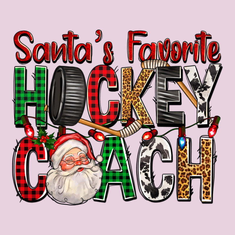 Santa's Favorite Hockey Coach For Christmas Ladies Tee by FaDigitalArtStudio | Teevron