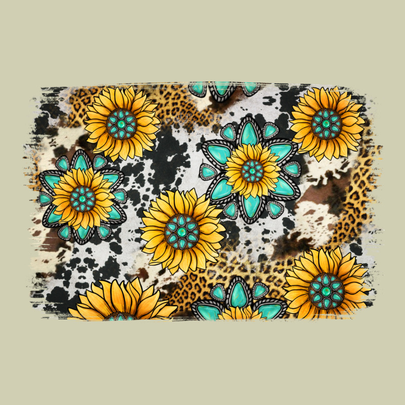 Gemstone Sunflower Cowhide Background Heavy Core Tee by Jasminsmagicworld | Teevron