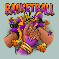 Basketball Life Afro Girl Sneakers Premium Sweatshirt | Teevron