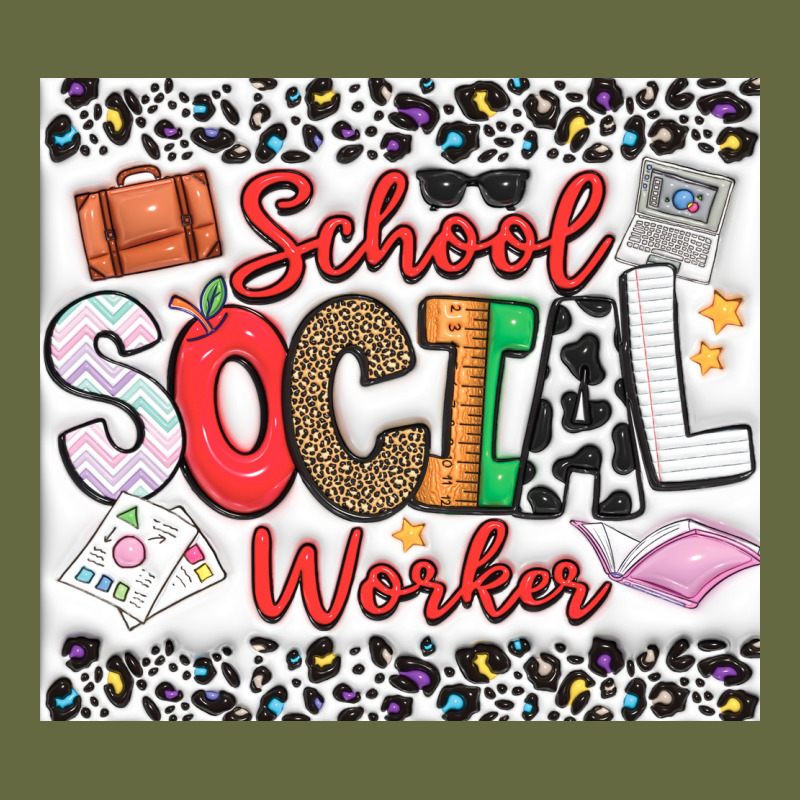 School Social Worker Long Sleeve Tee by CowhideDigitalArt | Teevron