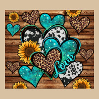 Turquoise Sunflower Hearts Heavyweight Hoodie | Teevron