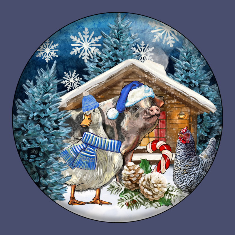 Winter Farm Animals Vintage Tee by FaDigitalArtStudio | Teevron