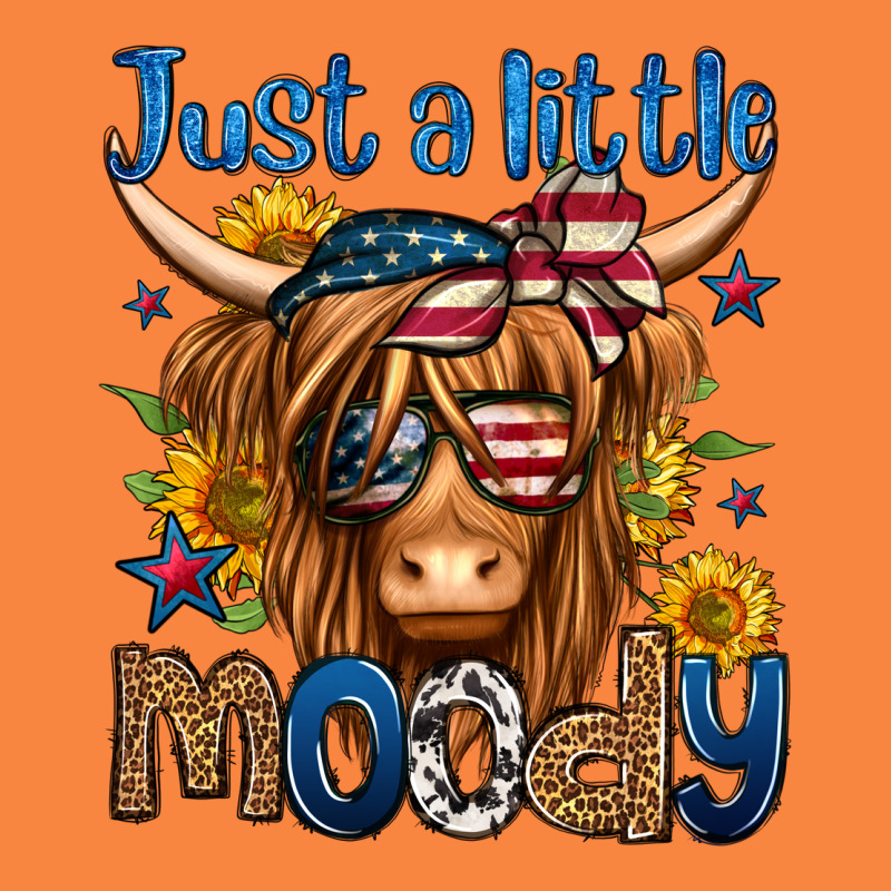 Just A Little Moody 4th Of July Long Haired Cow Premium Sweatshirt by Jasminsmagicworld | Teevron