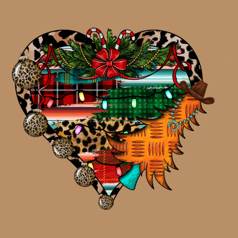 Festive Western Christmas Heart Vintage Hoodie by CowhideDigitalArt | Teevron