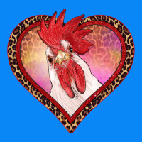 Valentines Day Rooster With Leopard Heart Zipper Hoodie | Teevron