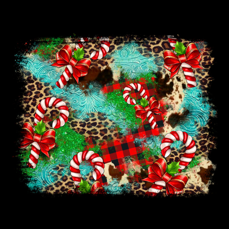 Christmas Plaid Turquoise Glitter Cowhide Urban Heavy Tee by FaDigitalArtStudio | Teevron