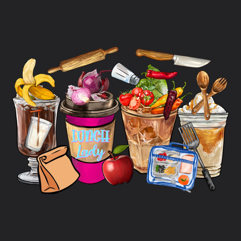 Lunch Lady Coffee Cups Vintage Tee by FaDigitalArtStudio | Teevron