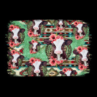 Baby Cow Floral Aztec Background Heavy Core Tee | Teevron