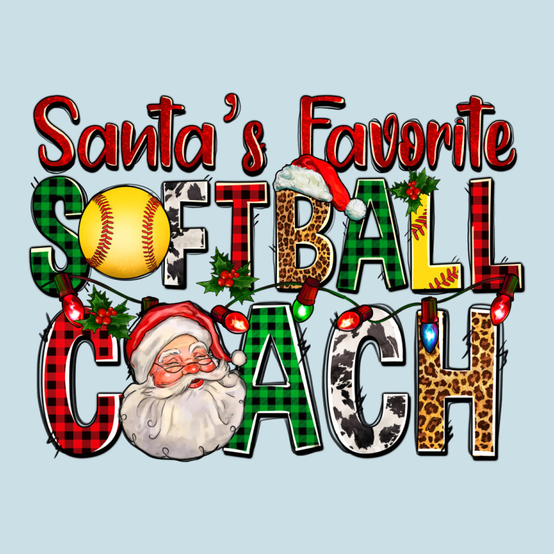 Santa's Favorite Softball Coach For Christmas Ladies Tee by FaDigitalArtStudio | Teevron