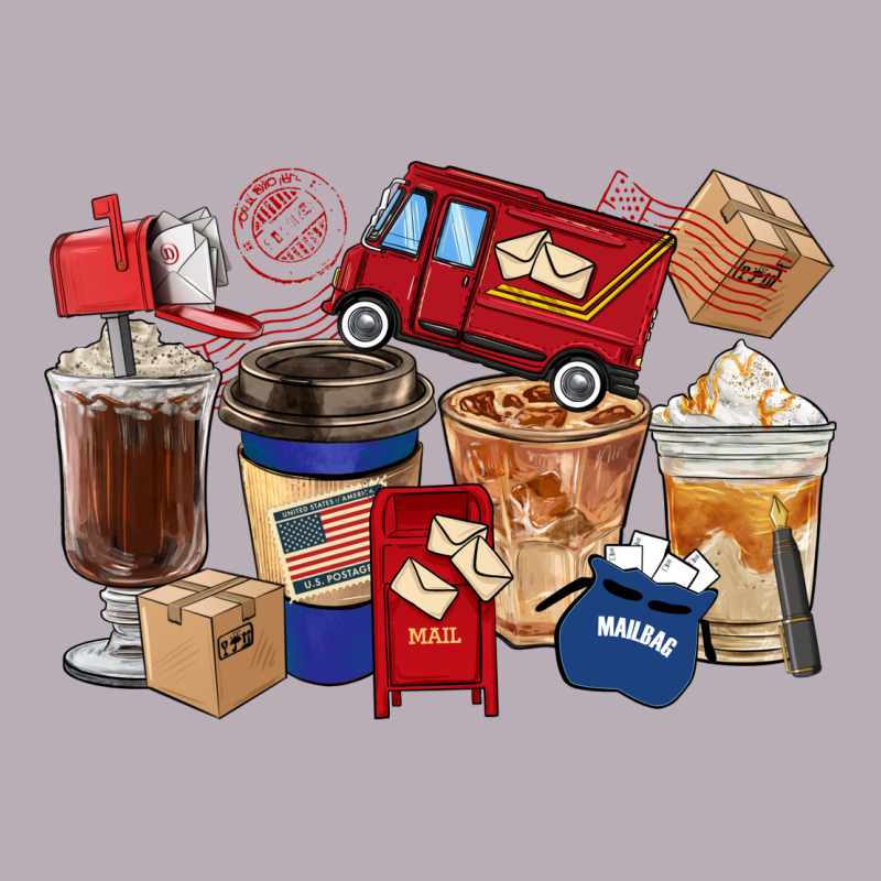 Postal Worker Coffee Cups Vintage Tee by FaDigitalArtStudio | Teevron