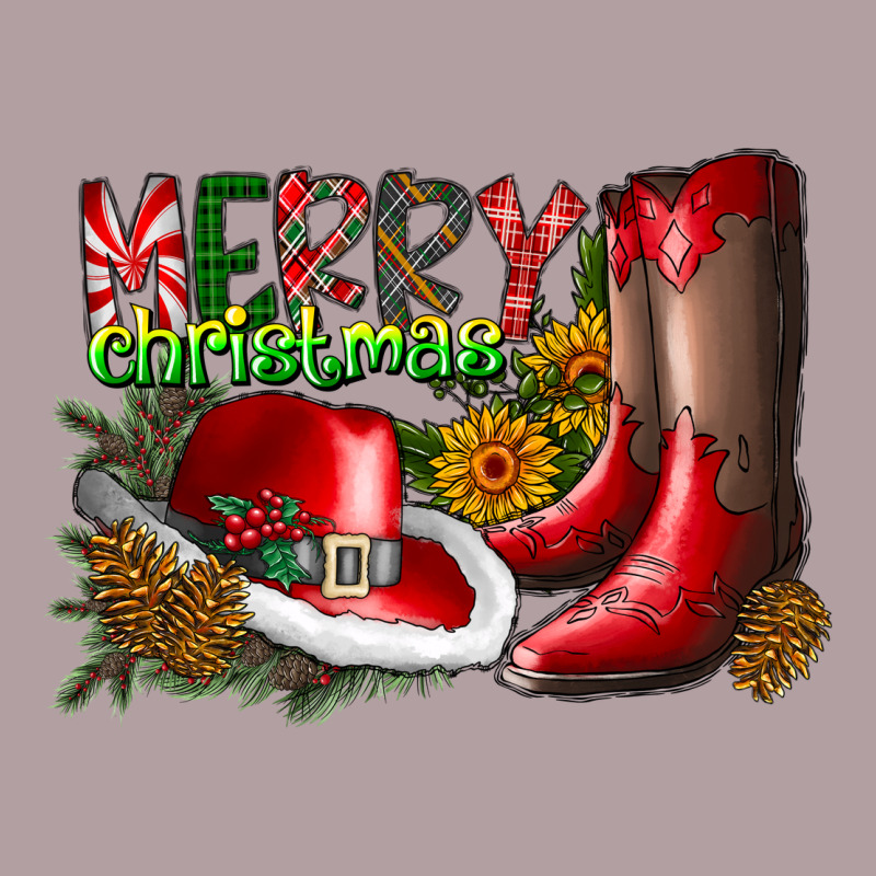 Cowboy Merry Christmas Vintage Hoodie by CowhideDigitalArt | Teevron