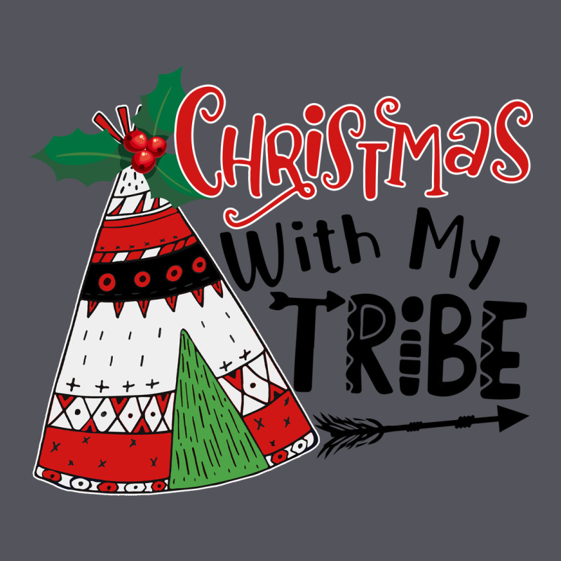Christmas With My Tribe Boho Vintage Hoodie by CowhideDigitalArt | Teevron