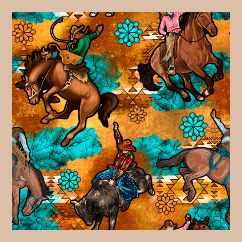 Cowboy Rodeo Seamless Pattern Urban Heavy Tee by BundleAndBundleShop | Teevron