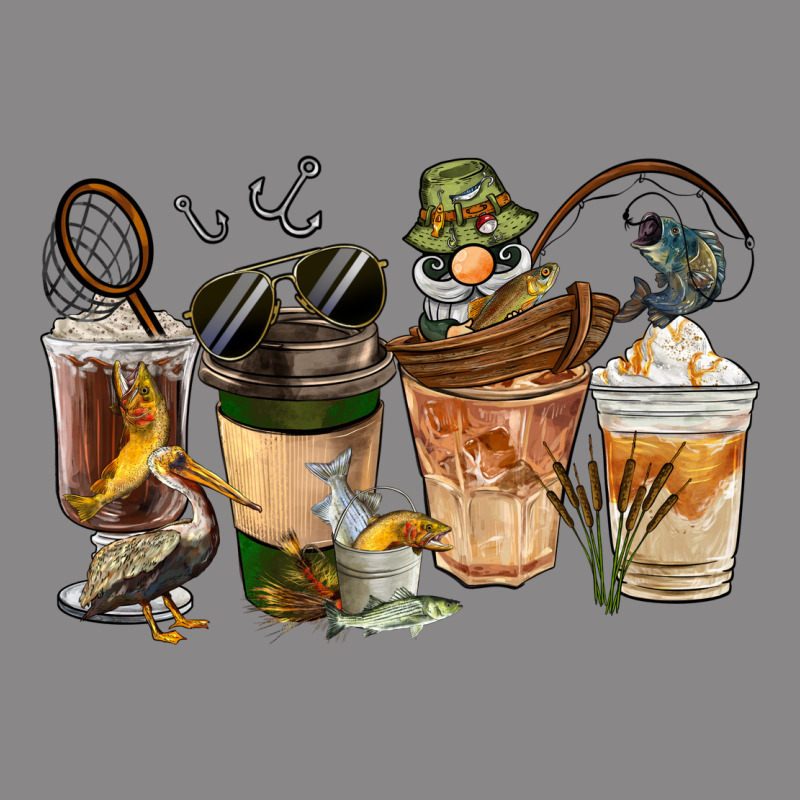 Fishing Coffee Cups Vintage Tee by FaDigitalArtStudio | Teevron