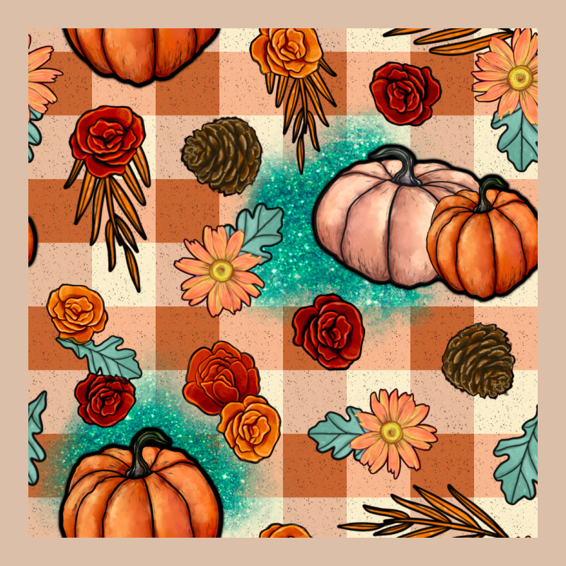 Floral Pumpkins Seamless Pattern Urban Heavy Tee by BundleAndBundleShop | Teevron