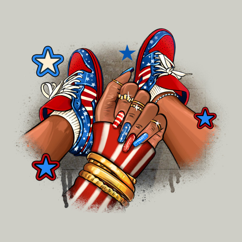 America Afro Girl Sneakers Heavyweight Hoodie by RanaPortraitStore | Teevron