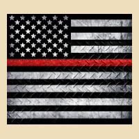 Thin Red Line American Flag Metal Floor Premium Hoodie | Teevron
