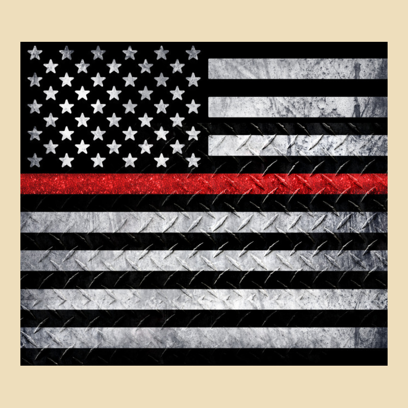 Thin Red Line American Flag Metal Floor Premium Hoodie by Artiststas | Teevron