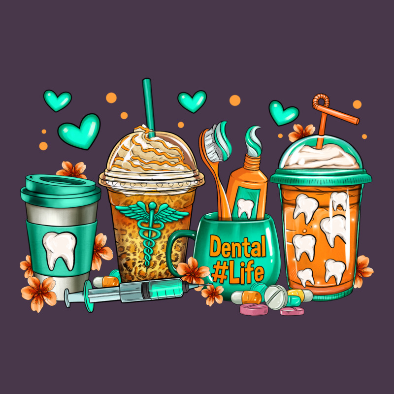Dental Life Coffee Cups Heavyweight Hoodie by Jasminsmagicworld | Teevron