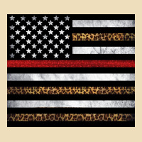 Thin Red Line American Flag Leopard Premium Hoodie | Teevron