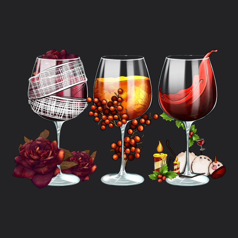 Hallothanksmas Halloween Thanksgiving  Christmas Wine Vintage Tee by FaDigitalArtStudio | Teevron
