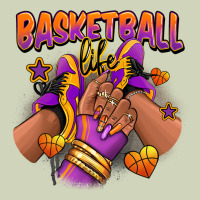 Basketball Life Afro Girl Sneakers Heavyweight Hoodie | Teevron
