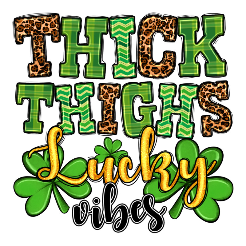 St. Patrick's Thick Thighs Lucky Vibes Classic Tee by OliviaCreatesArt | Teevron
