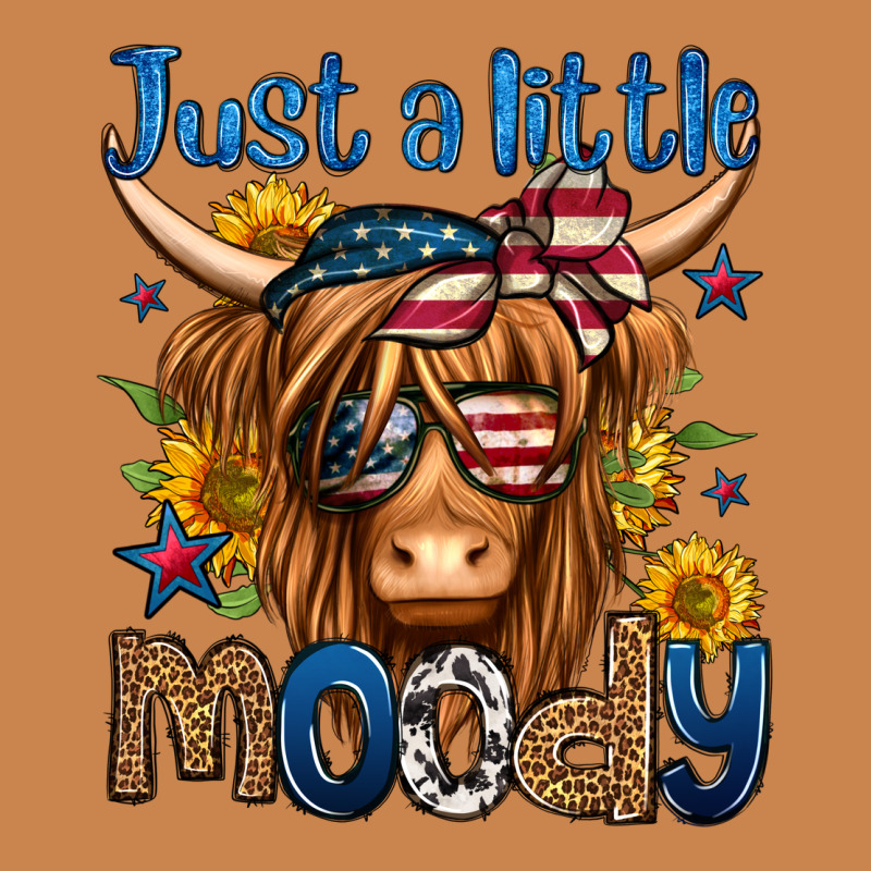 Just A Little Moody 4th Of July Long Haired Cow Heavyweight Hoodie by Jasminsmagicworld | Teevron