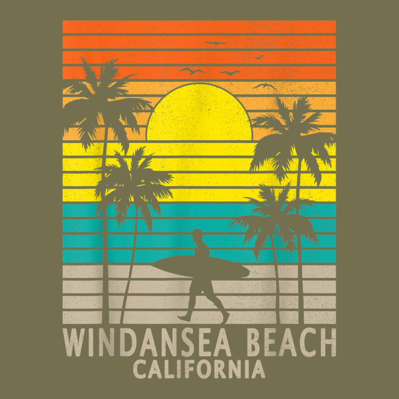Windansea Beach California Ca Surfer Surfing Surf Palm Tree Vintage Hoodie by DesignPulse | Teevron