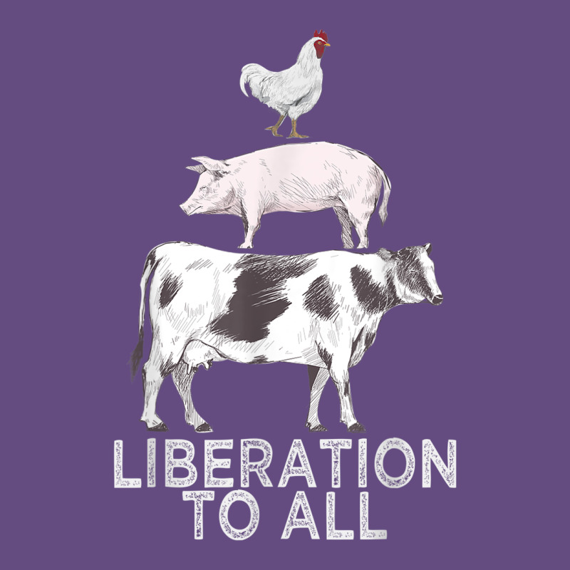 Liberation To All Vegan Vegetarian Food Animal Love Vintage Hoodie by PixelWave | Teevron