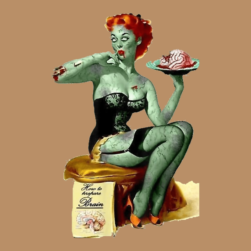 Zombie Pin Up Girl Halloween Vintage Hoodie by Craftify | Teevron