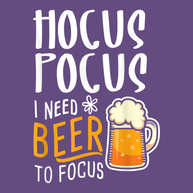 Hocus Pocus I Need Beer To Focus Funny Halloween Witch 1 Vintage Hoodie by InspiraDesign | Teevron