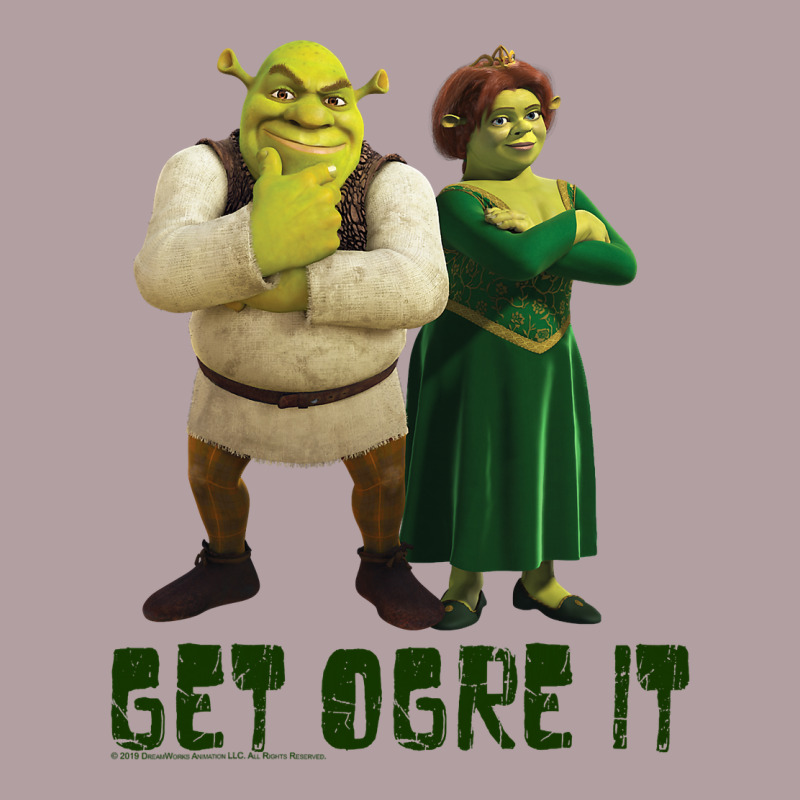 Shrek Fiona & Shrek Get Ogre It Text Poster Vintage Hoodie by InspiraDesign | Teevron