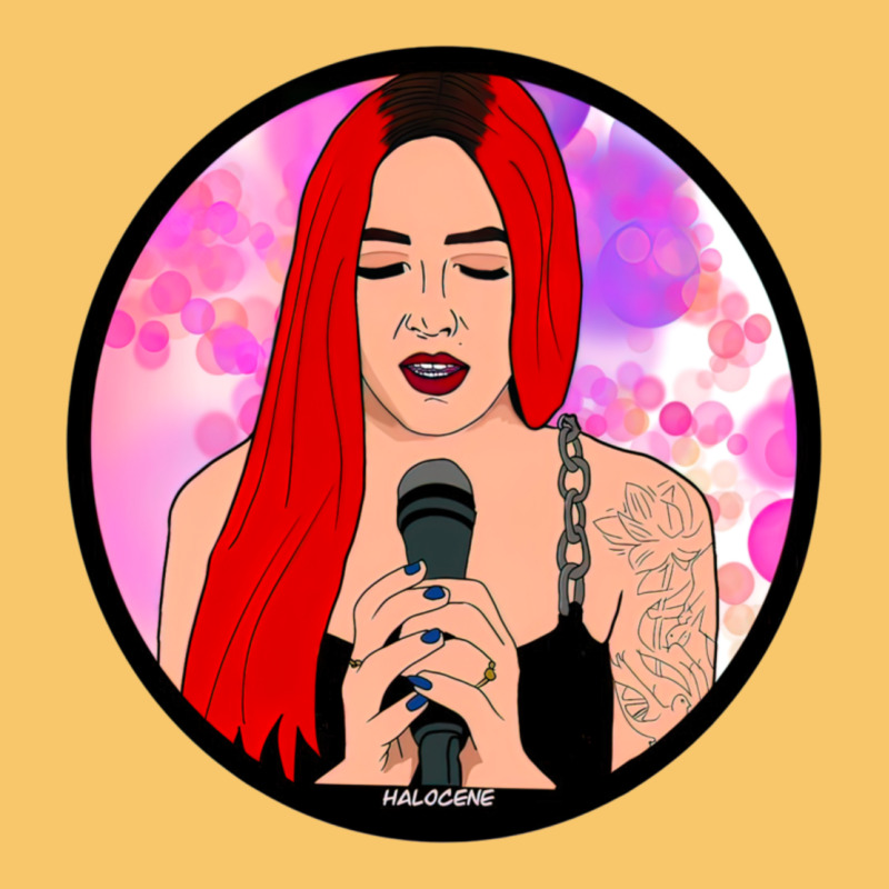 Red Hair Girl Singing Vintage Hoodie by ArtChic | Teevron