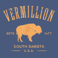 Vermillion South Dakota Bison Distressed Design T Shirt Vintage Hoodie | Teevron