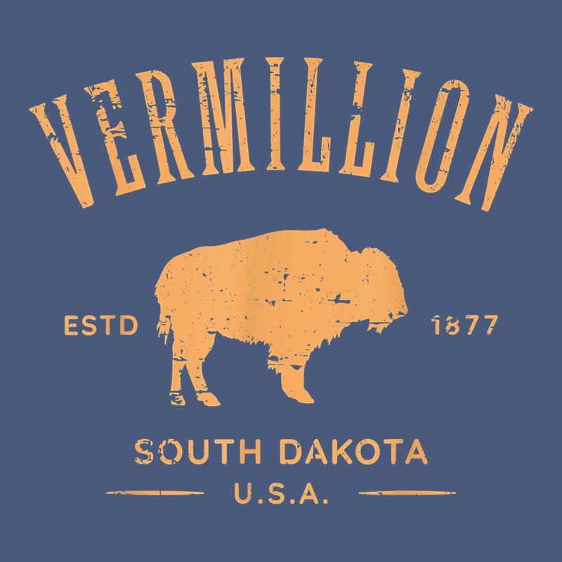 Vermillion South Dakota Bison Distressed Design T Shirt Vintage Hoodie by StudioElite | Teevron