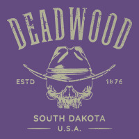 Deadwood South Dakota Usa Distressed Skull Design Souvenir Premium T S Vintage Hoodie | Teevron