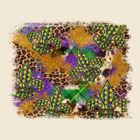 Mardi Gras Plaid Purple Glitter Cowhide  Leopard Ladies Tee | Teevron
