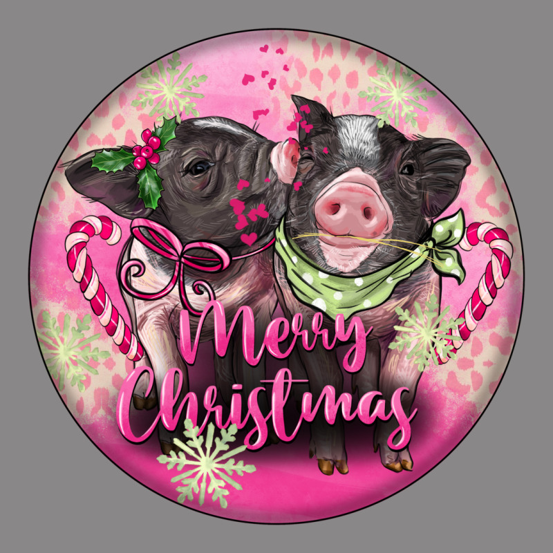 Pink Merry Christmas Pig Vintage Tee by FaDigitalArtStudio | Teevron