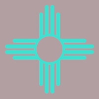 New Mexico Zia Sun In Turquoise Blue Vintage Hoodie | Teevron