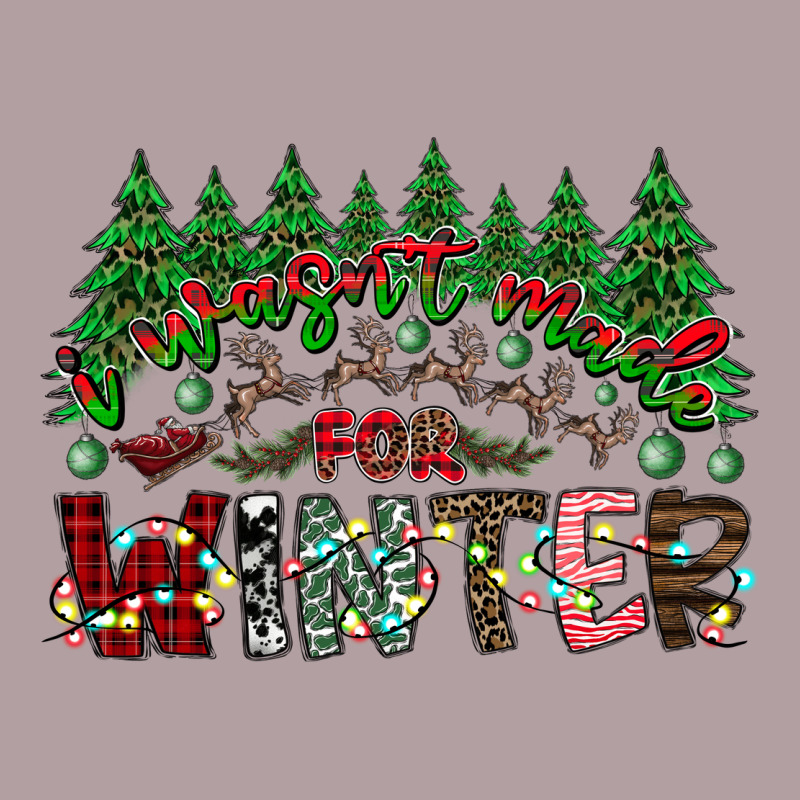 I Was Made For Winter Vintage Hoodie by CowhideDigitalArt | Teevron