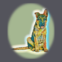 German Shepherd Isolated On Whot. Vintage Hoodie | Teevron