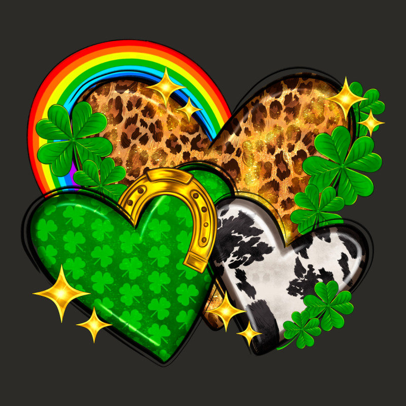 St. Patrick's Day Hearts With Leopard Heavy Core Tee by HowdyJamesFarm | Teevron