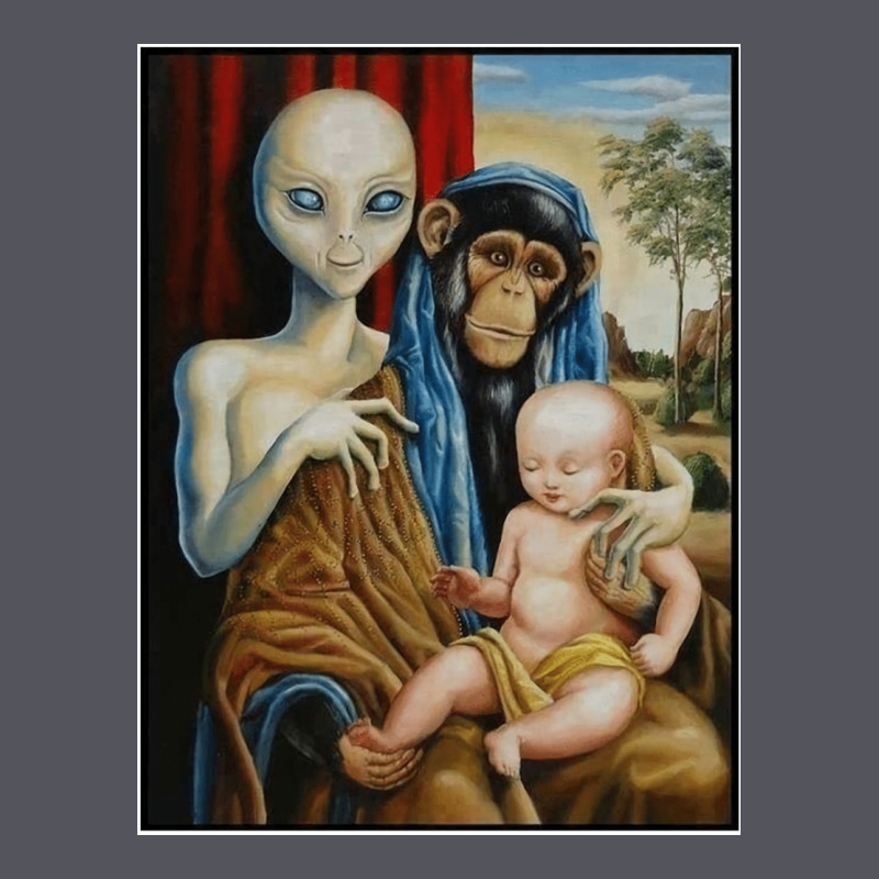 Alien Chimp Baby Religion Conspiracy Poster Vintage Hoodie by FloraArt | Teevron