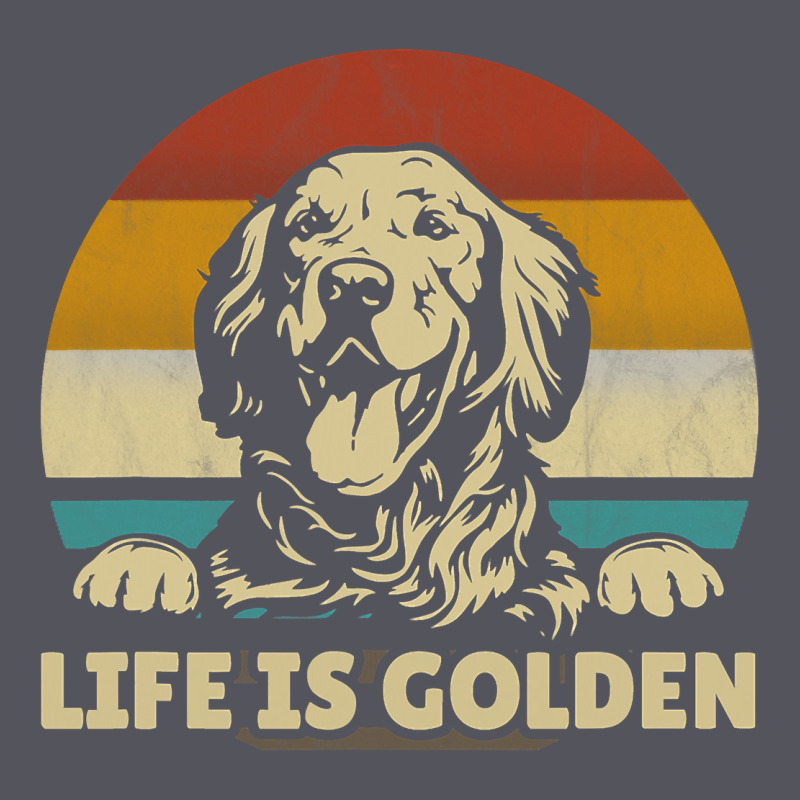 Golden Retriever Dog Life Is Golden Retro Vintage Vintage Hoodie by ArtMosaic | Teevron